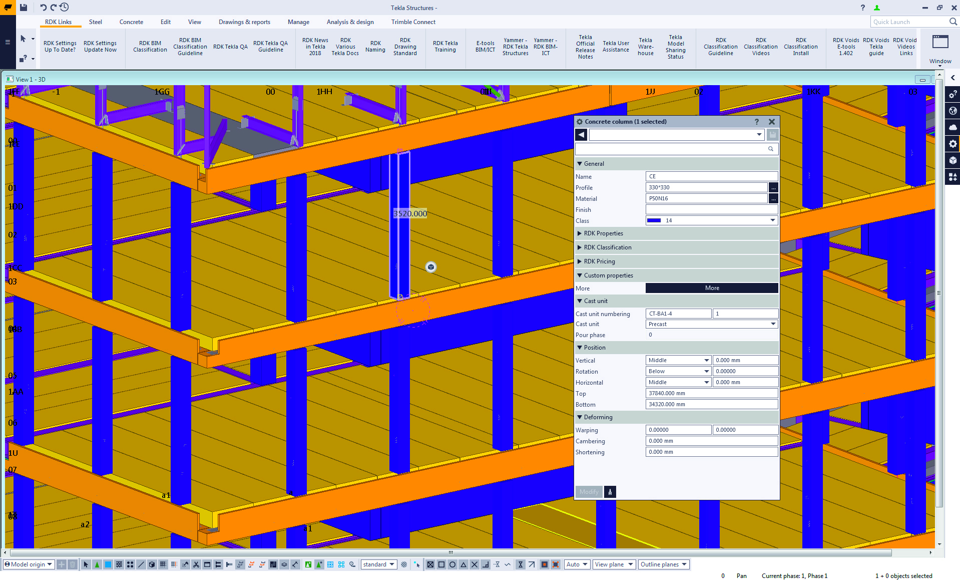 Figur 23 er et eksempel på brugerflade for digitalt værktøj  til håndtering af konstruktionsdele med metadata.