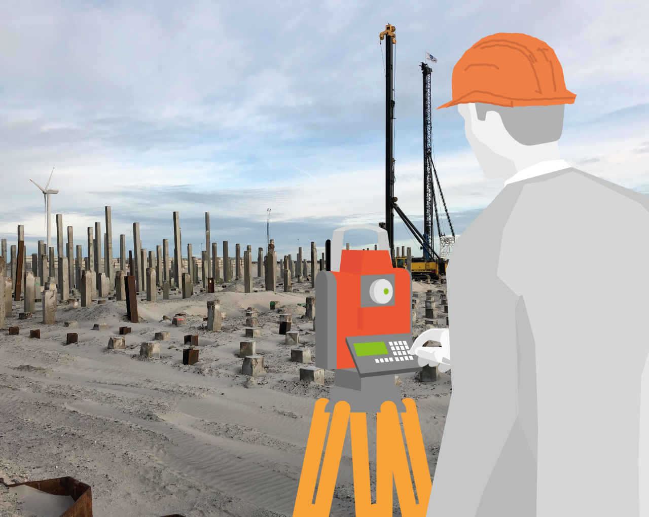 Figur 26 er et eksempel på digital registrering til dokumentation af pæleplacering